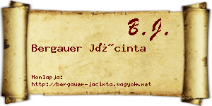 Bergauer Jácinta névjegykártya